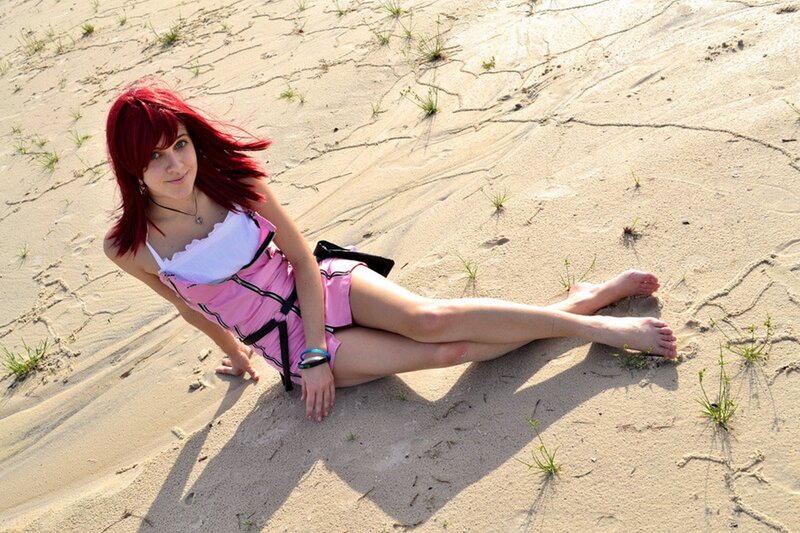 Red-haired Woman on Sand