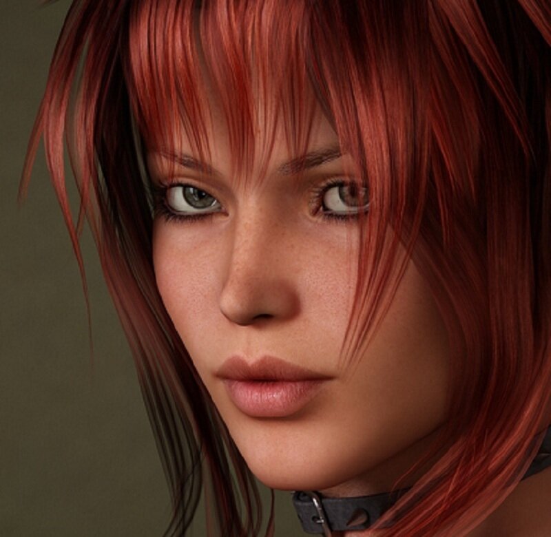 red-haired woman portrait