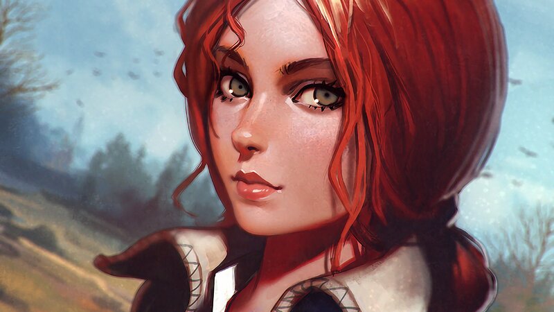 Red-haired Woman Portrait — Red, Dramatic