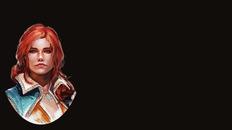 Red-haired Woman Portrait — Red, Serious