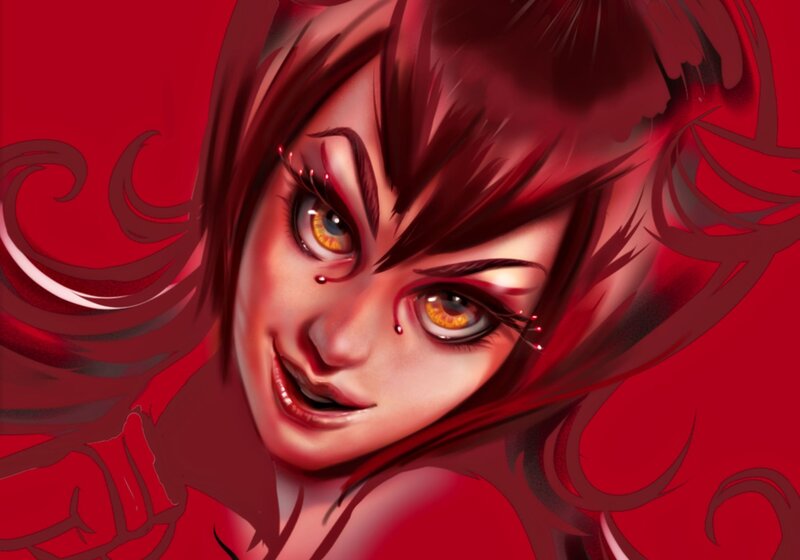 Red-haired Woman — Red, Dramatic