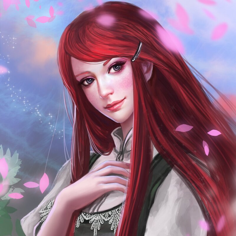 Red-haired Woman — Red, Serene