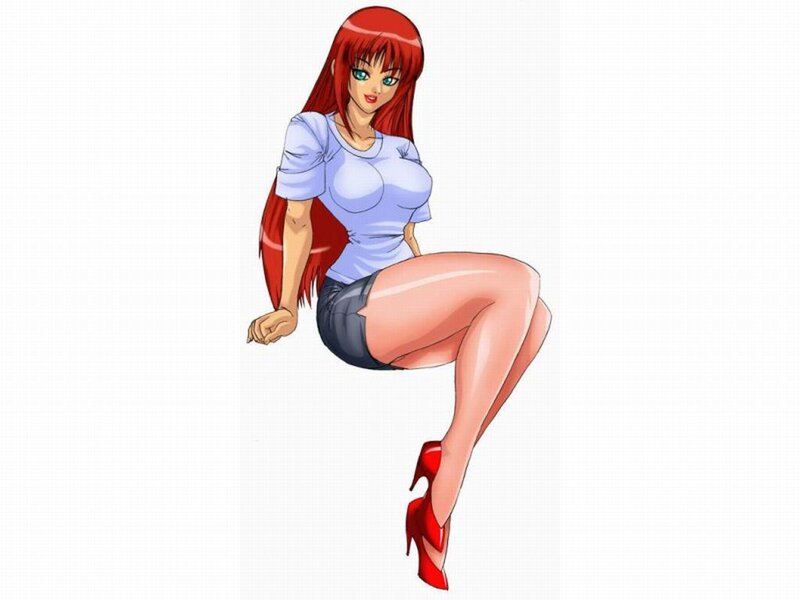 Red-haired Woman Sitting — Red, Neutral
