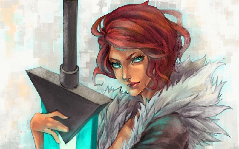 Red-haired Woman with Axe