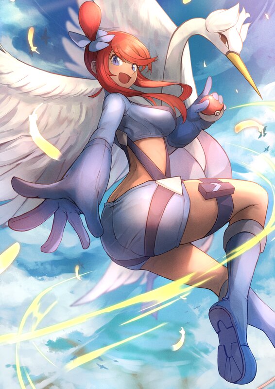 Red-haired Woman with Bird