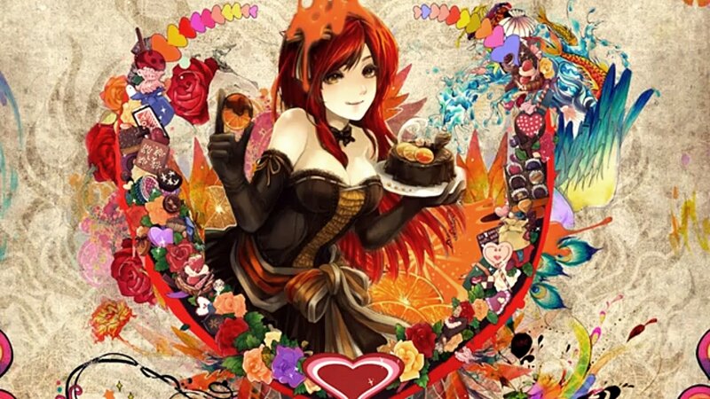 Red-haired Woman with Cake