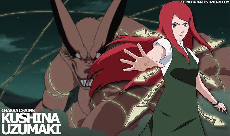 Red-haired Woman with Chains — Red, Dramatic
