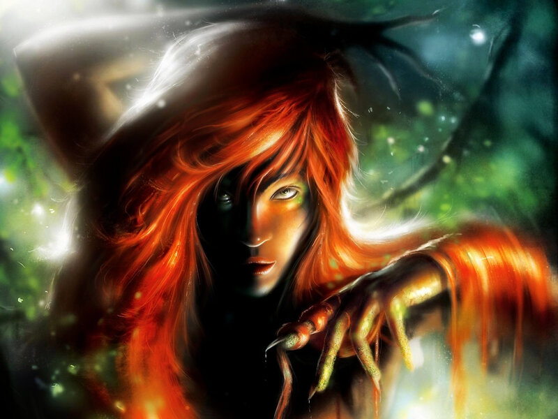 Red-haired Woman with Claws