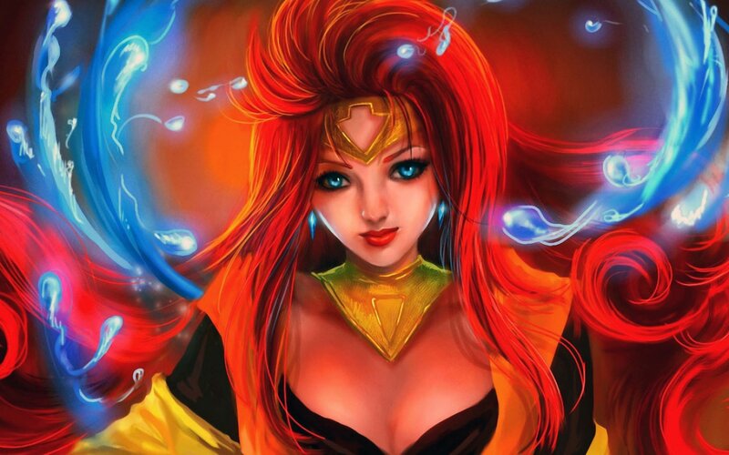 Red-haired Woman with Energy
