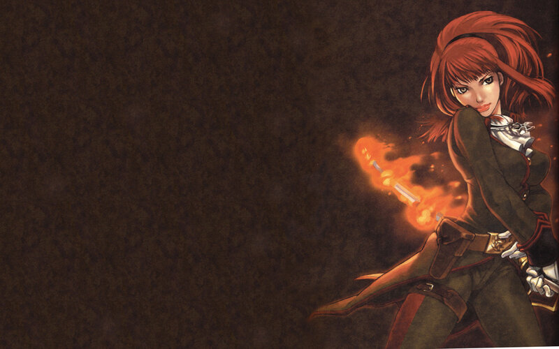 Red-haired Woman with Fire — Brown