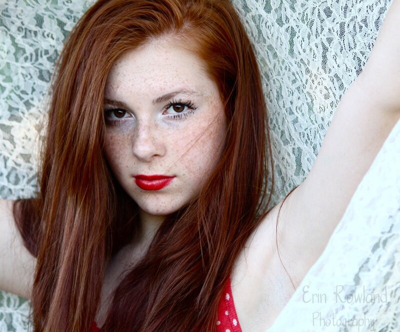 red-haired woman with freckles