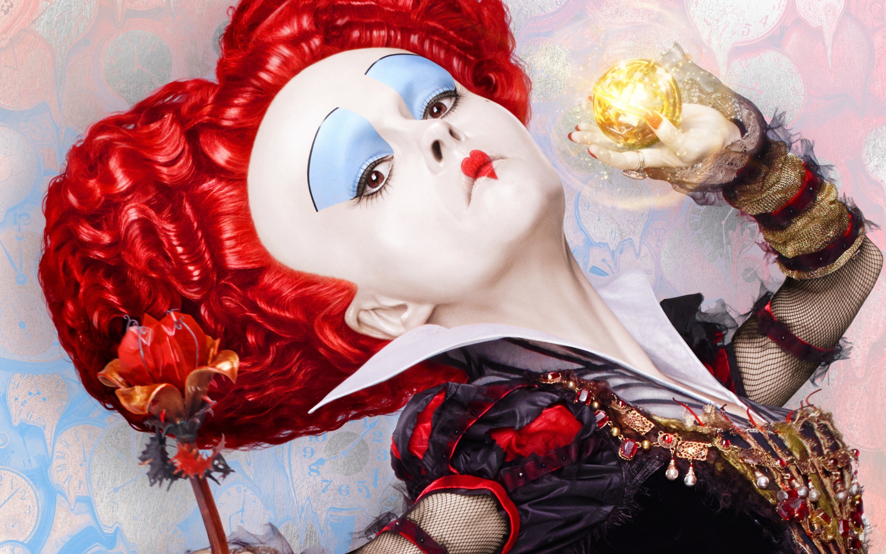 Red-haired woman with glowing orb