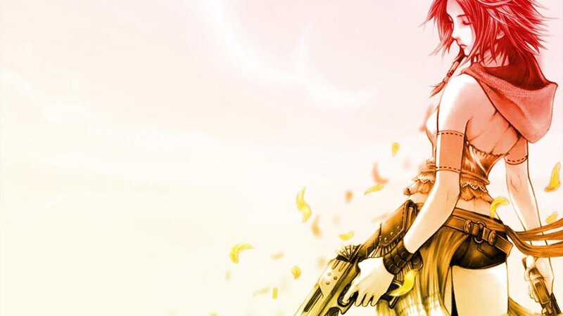 Red-haired Woman with Gun — Red