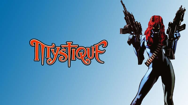 Red-haired Woman with Guns — Blue