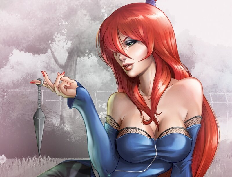 Red-haired Woman with Kunai
