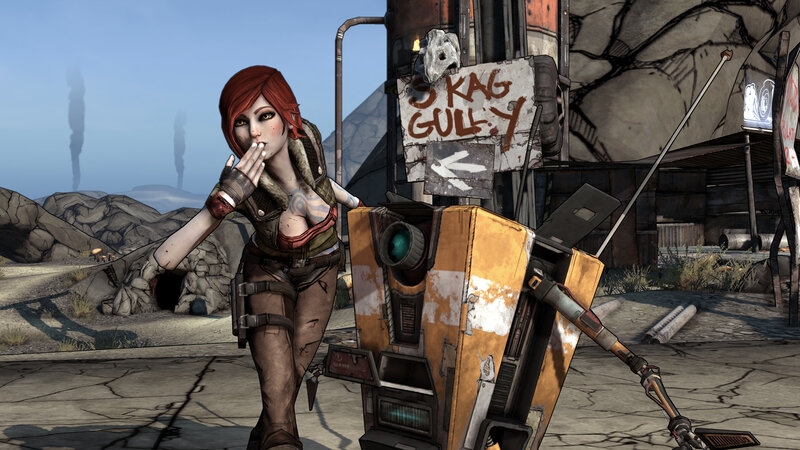 Red-haired Woman with Robot — Brown