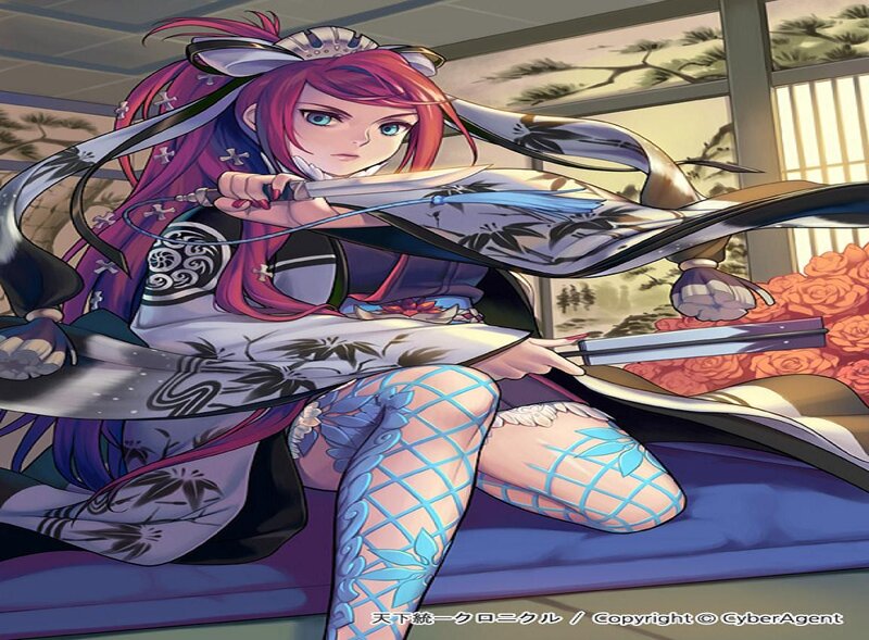 Red-haired Woman with Sword — Purple