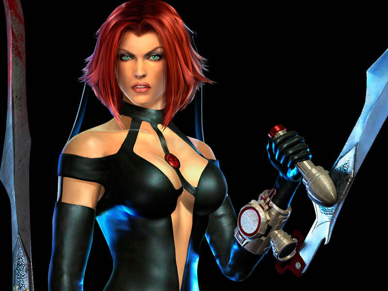 Red-haired Woman with Swords — Red