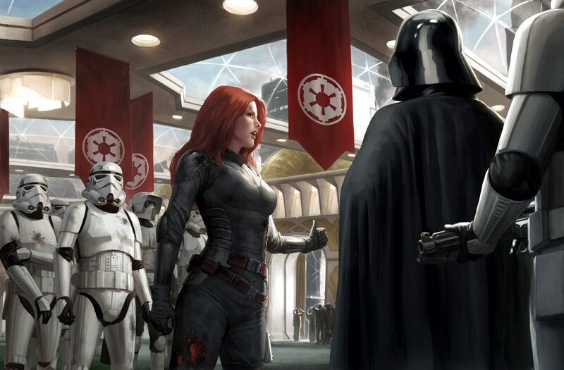 Red-haired Woman with Vader