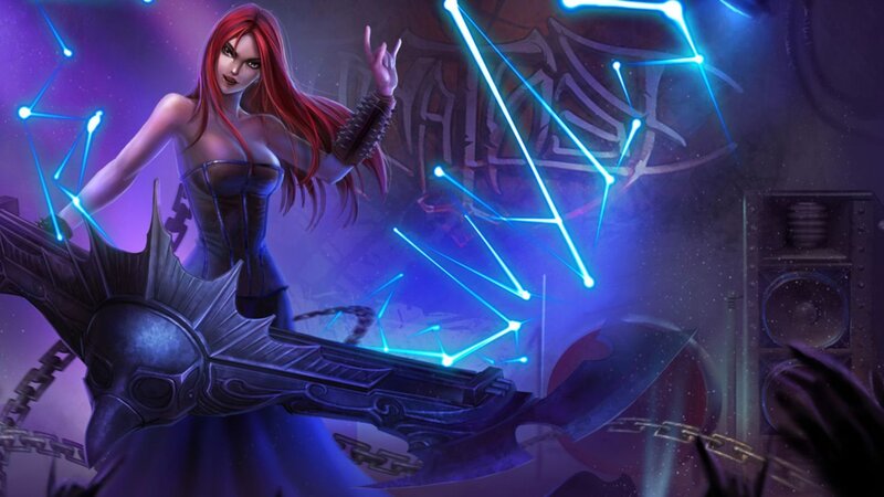 Red-haired Woman with Weapon — Purple, Dramatic