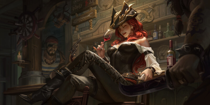 Red-haired Woman with Wine