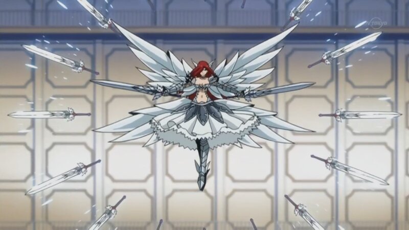 Red-haired Woman with Wings — White, Dramatic, Anime, Swords, Armor