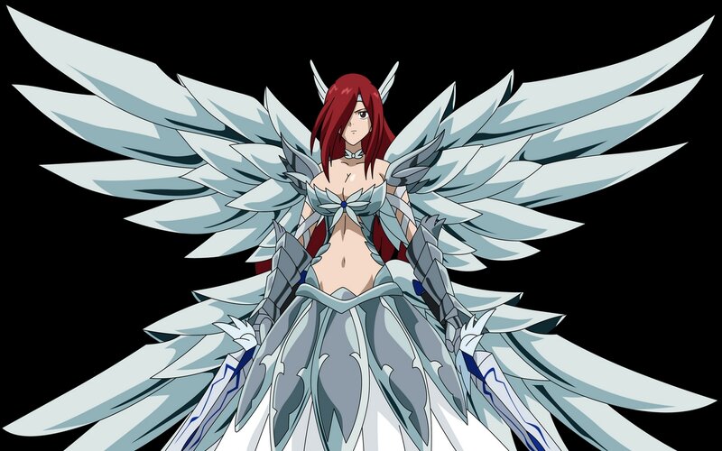 Red-haired Woman with Wings — White