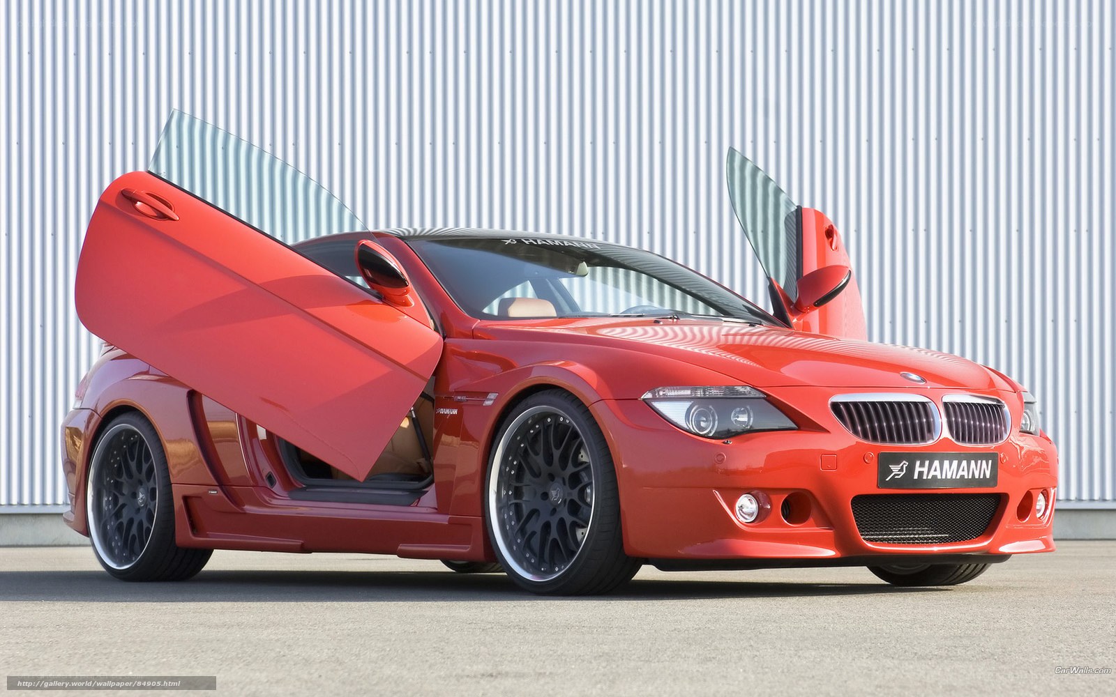 Red Hamann BMW with gullwing doors