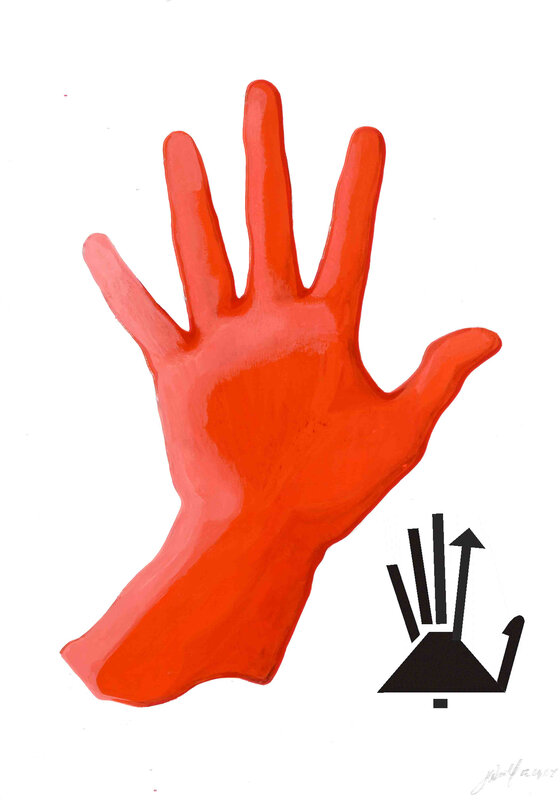 Red hand illustration