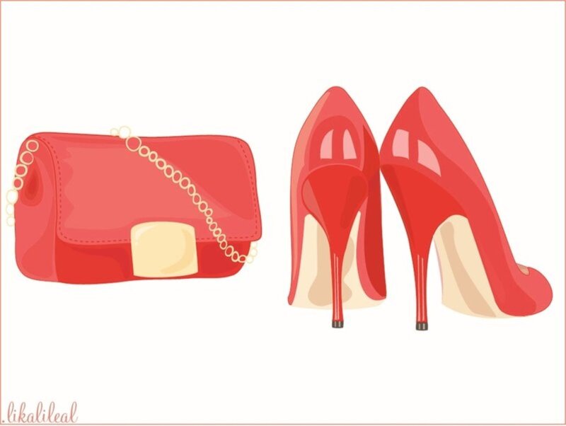 Red Handbag and Heels