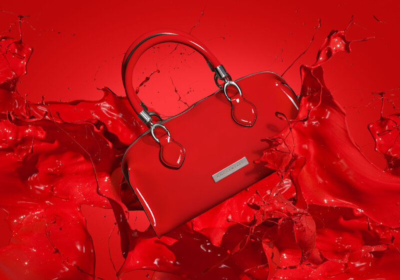 Red Handbag in Paint