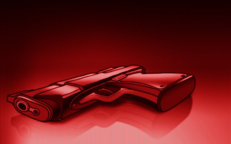 red handgun illustration
