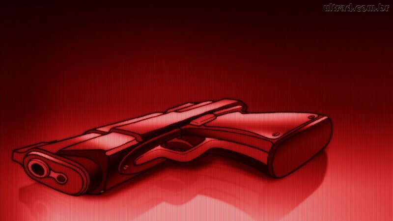 Red Handgun Illustration — Dramatic, Digital Art