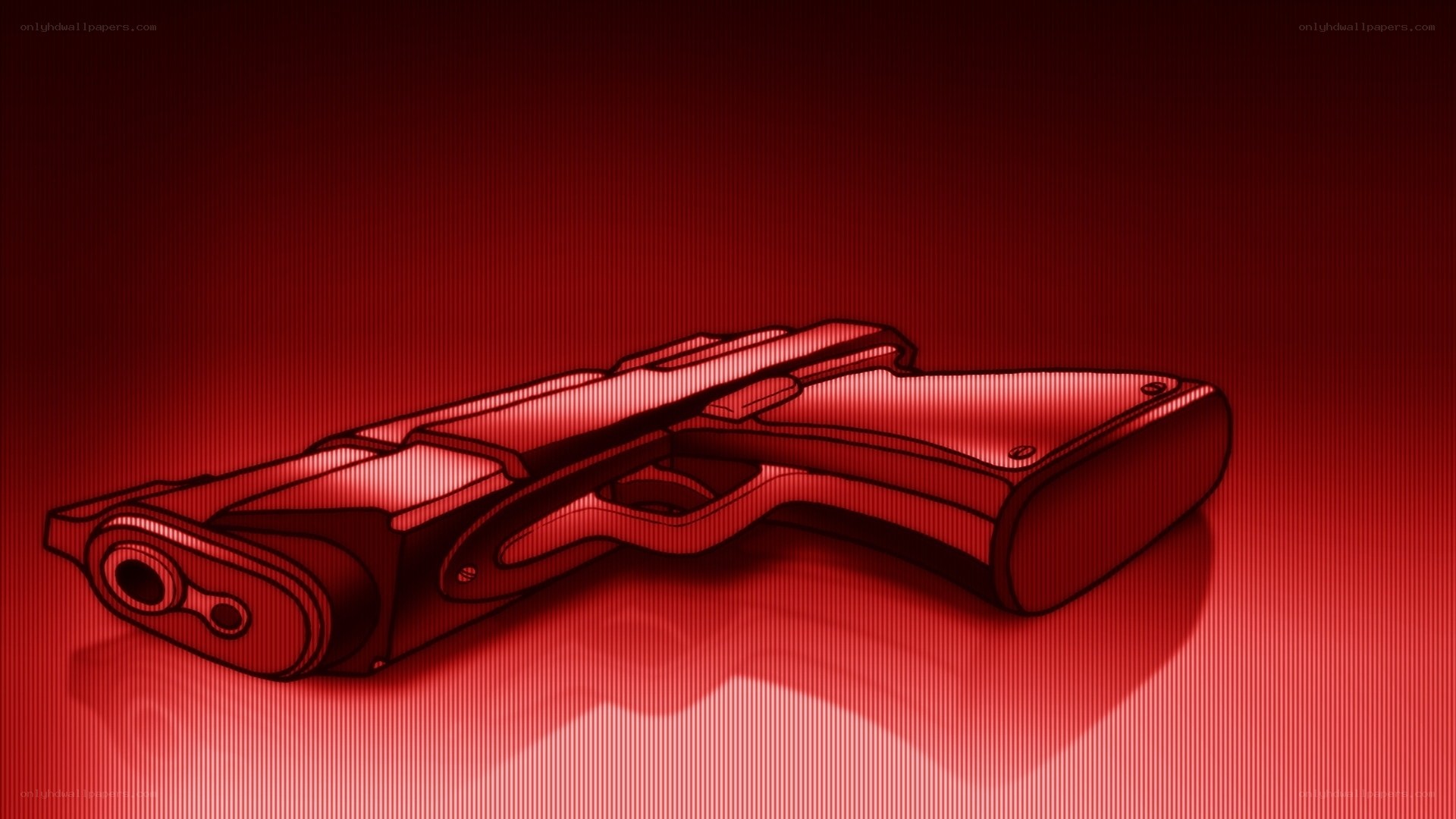 red handgun illustration
