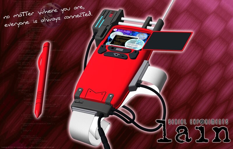red handheld device with pen