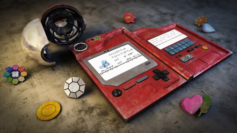 Red Handheld Game Console