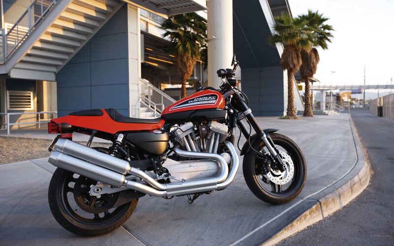 Red Harley-Davidson motorcycle