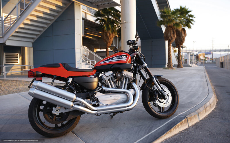 Red Harley-davidson Motorcycle — Calm, Sunset