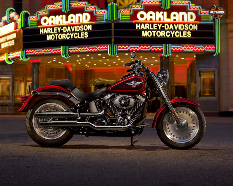 Red Harley-davidson Motorcycle — Dramatic, Night, Photograph, Neon Sign