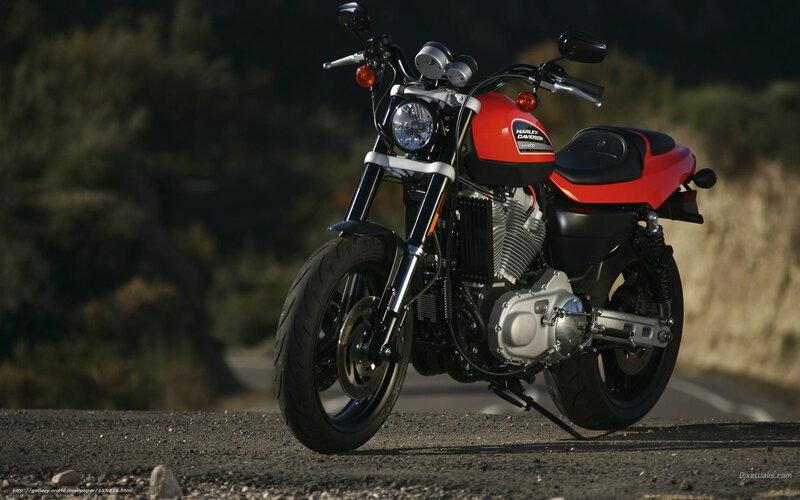 Red Harley-davidson Motorcycle — Dramatic
