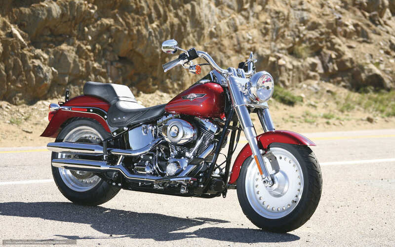 Red Harley-davidson Motorcycle — Outdoor, Afternoon, Photograph, Road