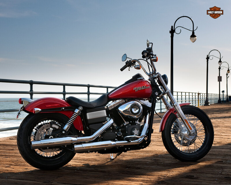 Red Harley-davidson Motorcycle — Serene, Afternoon, Photograph