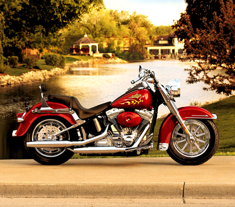 Red Harley-davidson Motorcycle — Serene