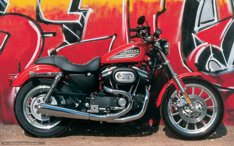 Red Harley-davidson Motorcycle — Urban, Afternoon