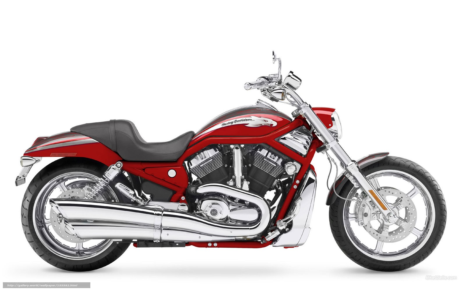 Red Harley-Davidson V-Rod motorcycle