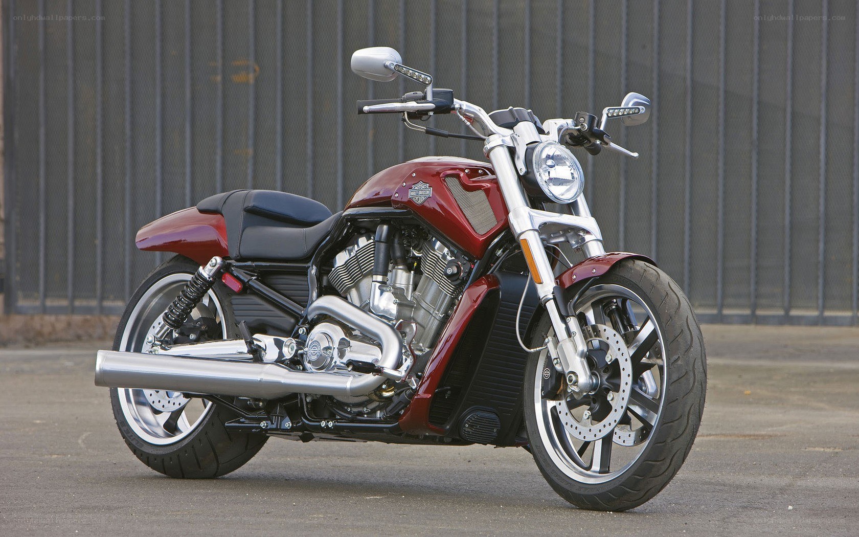 Red Harley-Davidson V-Rod motorcycle