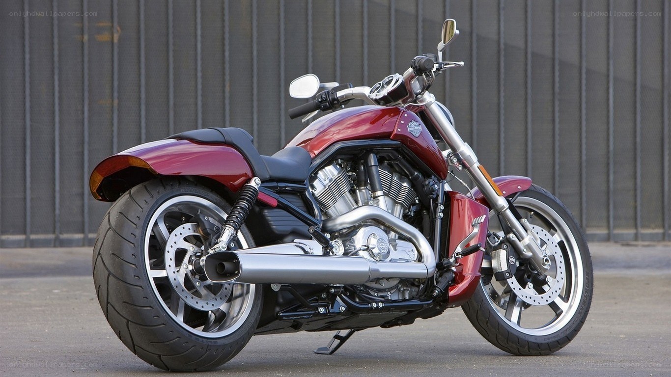 Red Harley-Davidson V-Rod motorcycle