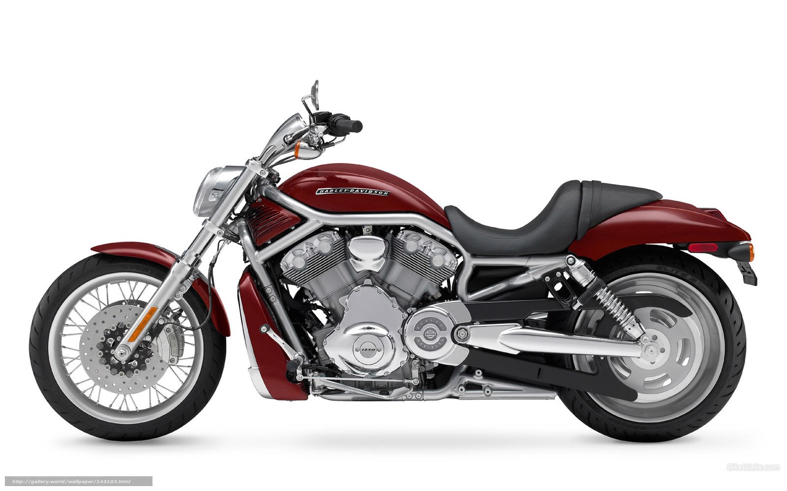 Red Harley-Davidson V-Rod motorcycle