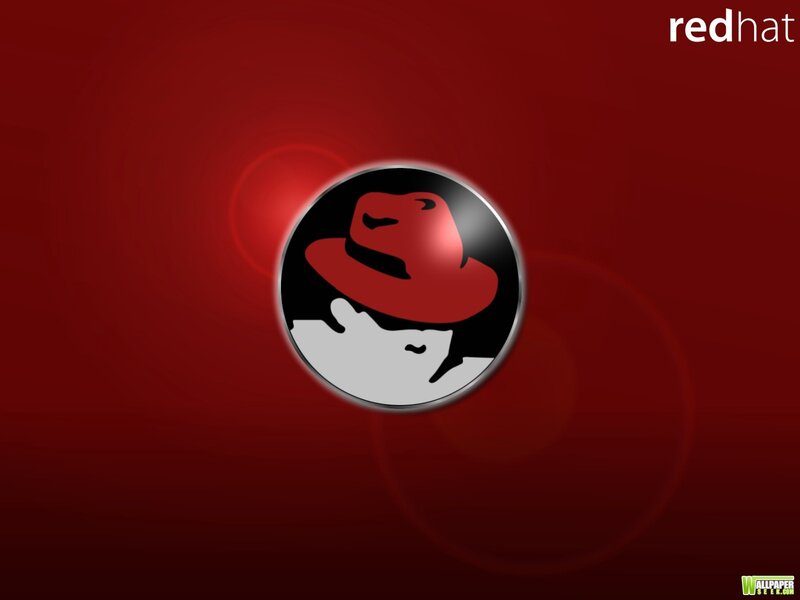 Red Hat logo on red background