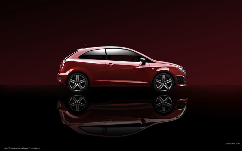 Red Hatchback Car — Dramatic, Photograph